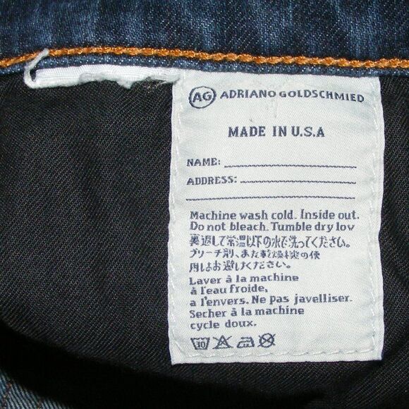 AG Jeans, 28, Premier, Dark Blue Wash, Mid/Low Rise Zipper fly, Skinny Straight - Picture 12 of 12